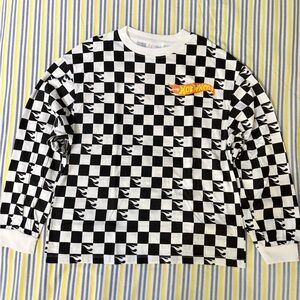 NWOT Zara Hot Wheels Checkered Long Sleeve Shirt